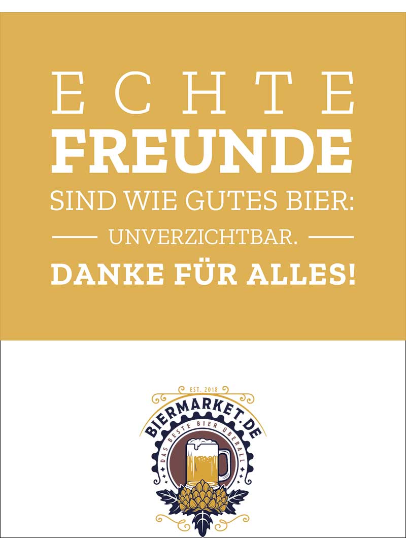 Freunde Gutschein - Postkarte