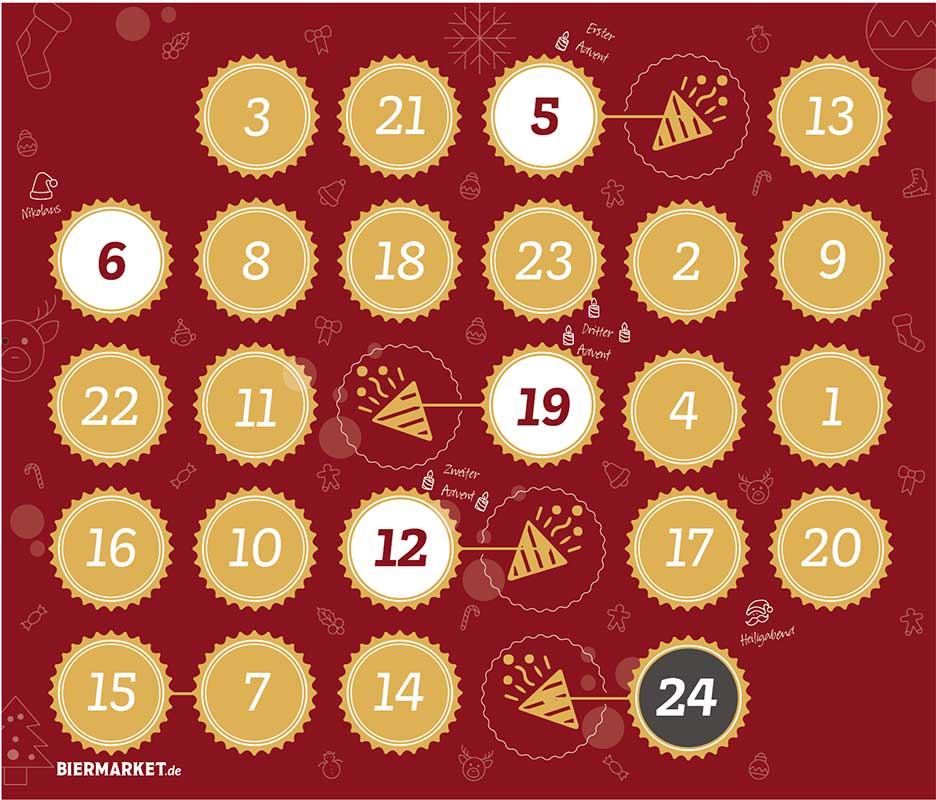 Bier-Adventskalender 28er Box